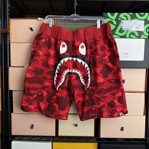 Bape Color CAMO Shark Red Shorts